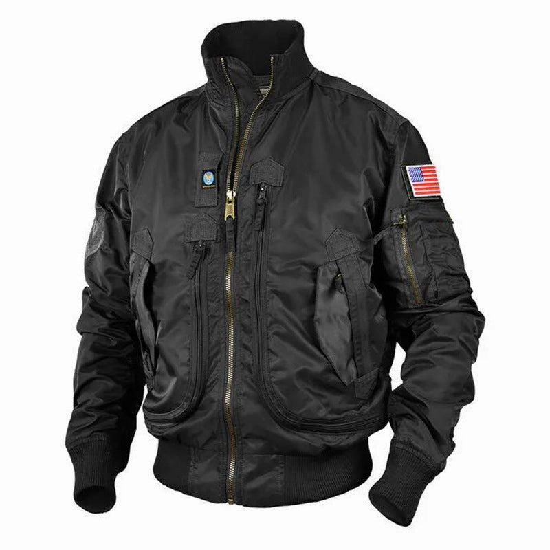 Men's Jacket Spring And Autumn Baseball Uniform Pilot Jacket Casual Jacket FrictionResistant