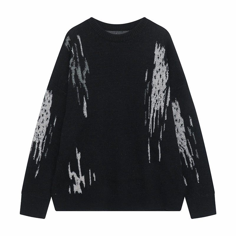 Men's Loose Crew Neck Pullover Sweater Low Impact Production All-Purpose Knit