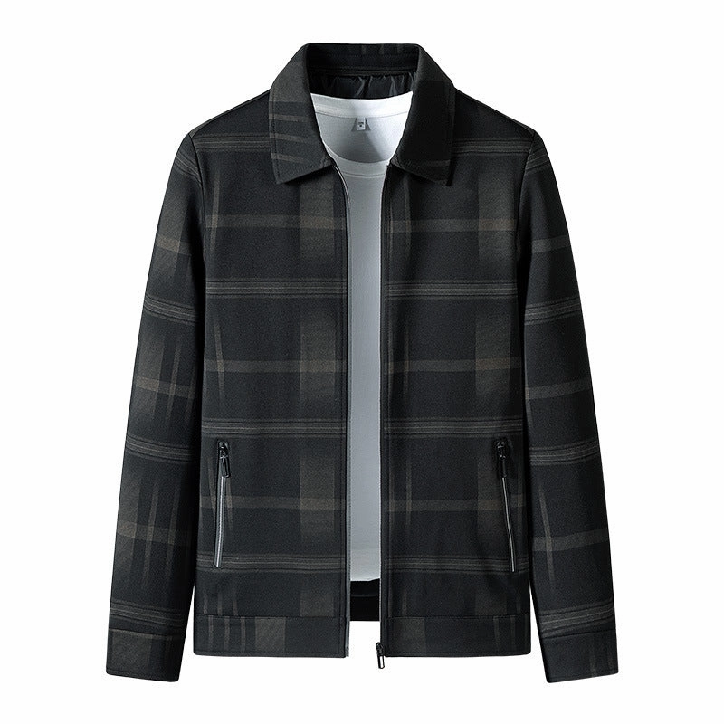ThermalLined Men's Turn-down Collar Coat Autumn And Winter