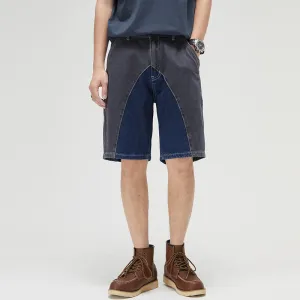Men's Casual Patchwork Denim Shorts Flexible stretch new semester