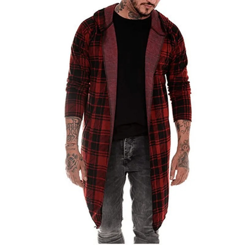Impact Absorbing Back Panels Temperature Regulating Lining Men'S Casual Plaid Color Matching Men'S Casual Sweater