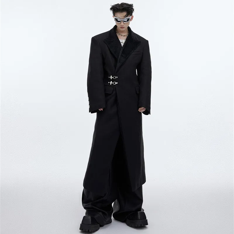 Men's Coat Design Feel Long Over The Knee Coat InterchangeableLining