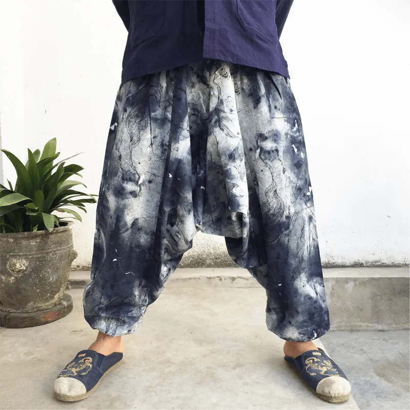 Casual Wearable Men'S Crotch Pants Loose Thai Pants Bloomers
