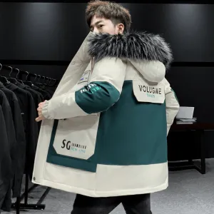 Men'S Extreme Cold down Padded Jacket Winter Thickened Youth Double Stitch Reinforcement Functional Layer Piece