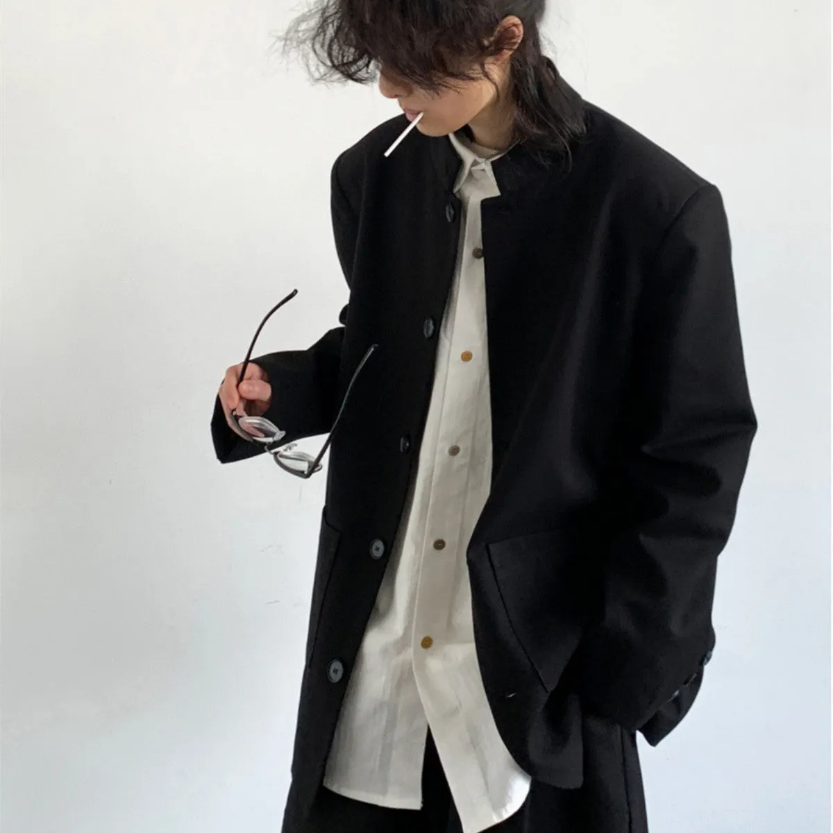 Non Restrictive Movement Rainy Day Men's Fashion Casual Stand Collar Zhongshan Jacket