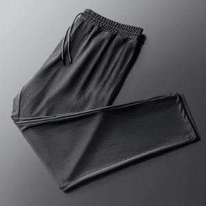 TouchscreenCompatiblePockets Men'S Fashion Ice Silk Mesh Sweatpants