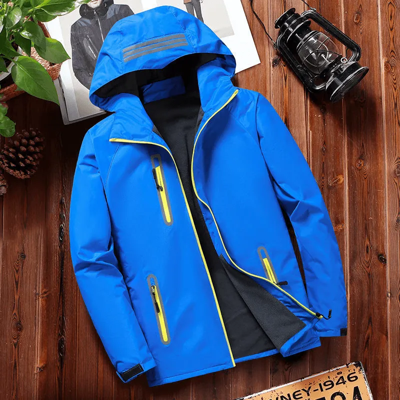 ModularLayering Men'S Loose Large Size Cotton-Padded Jacket Warm Hiking Jacket