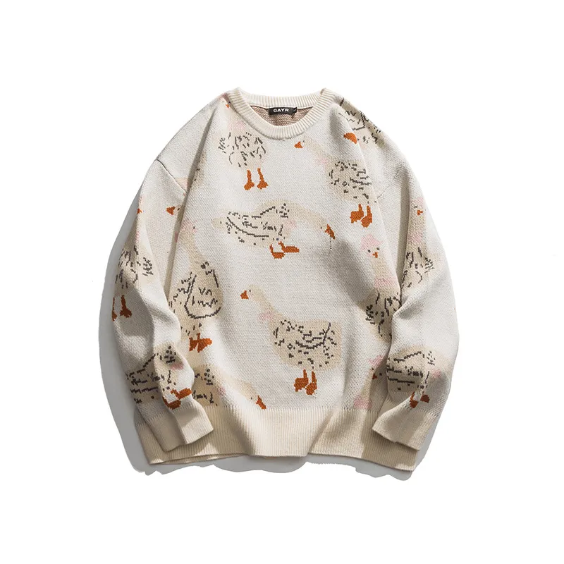 Men'S Loose round Neck Long Sleeve Sweater Quick Comfort Wear Anti Pilling Surface