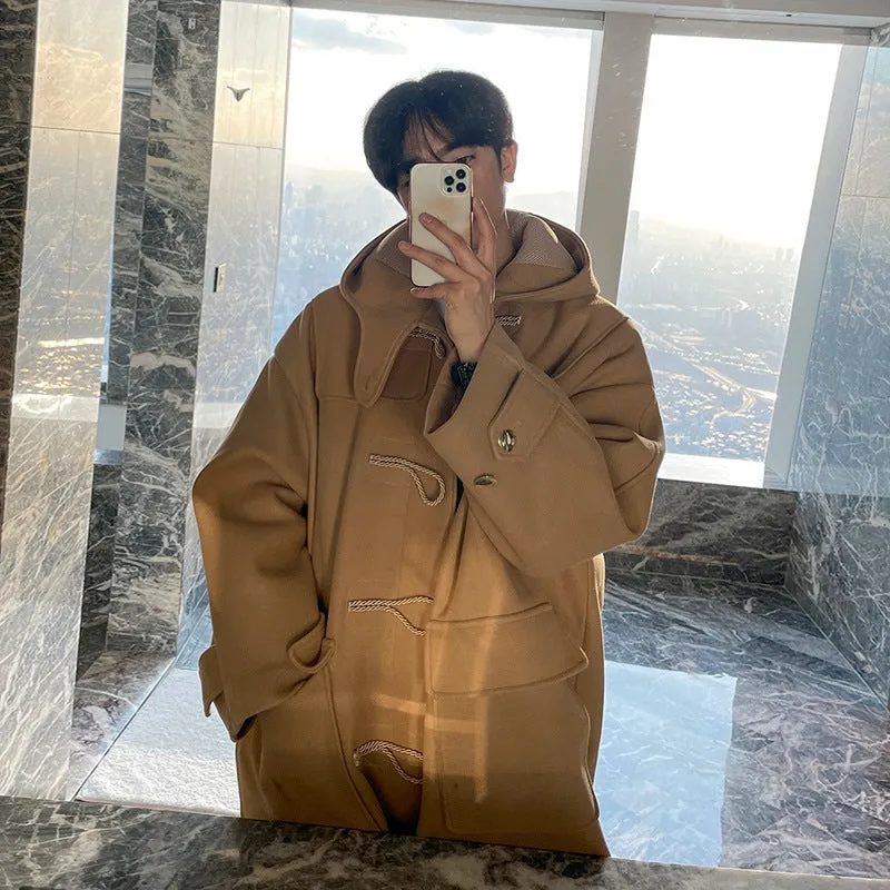 mesh ventilation Men's Medium And Long Vintage Trench Coat