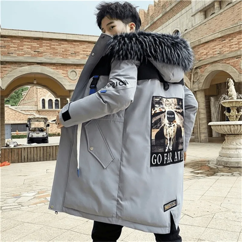 Cold Days Men'S Mid-Length Padded Warm Padded Jacket