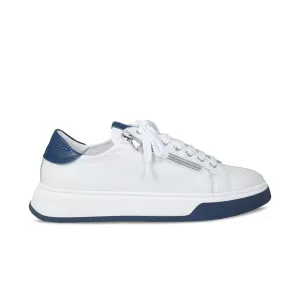 MEN'S Statement: White Leather & Navy Modern Cushioning