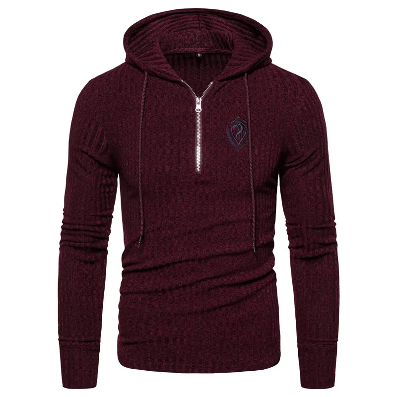 Men'S Stretch Solid Color Slim-Fit Sweater Semi Formal