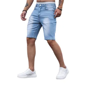 Day Out Men's Three-color Stretch Tight Denim Shorts