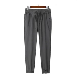 Men'S Ultra-Thin Fast Dry Ice Silk Casual Pants Core Support
