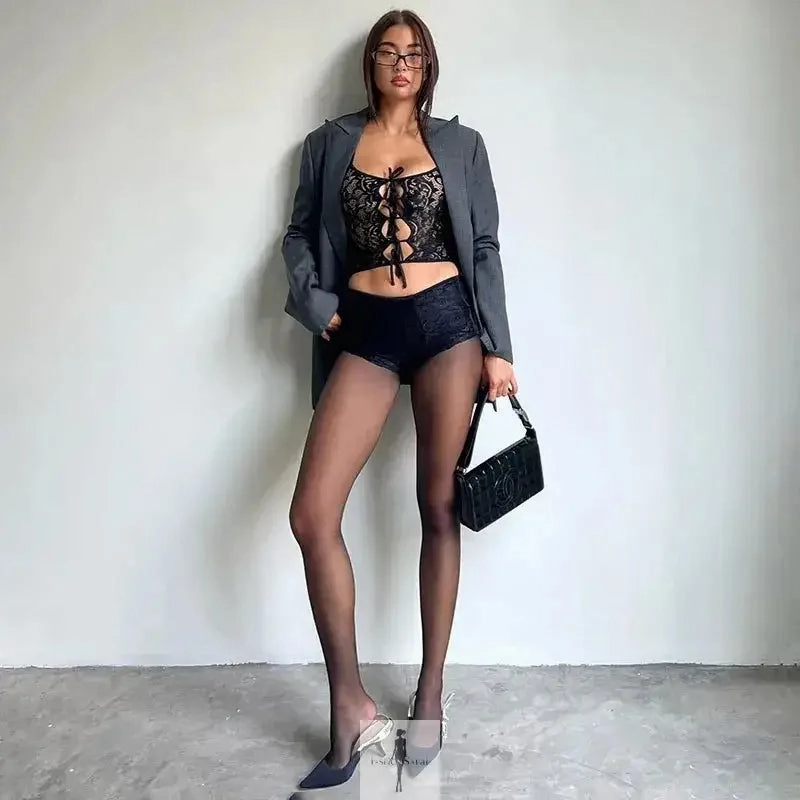 Vibrant Style Sunny Getaway Mesh Bow Crop Top