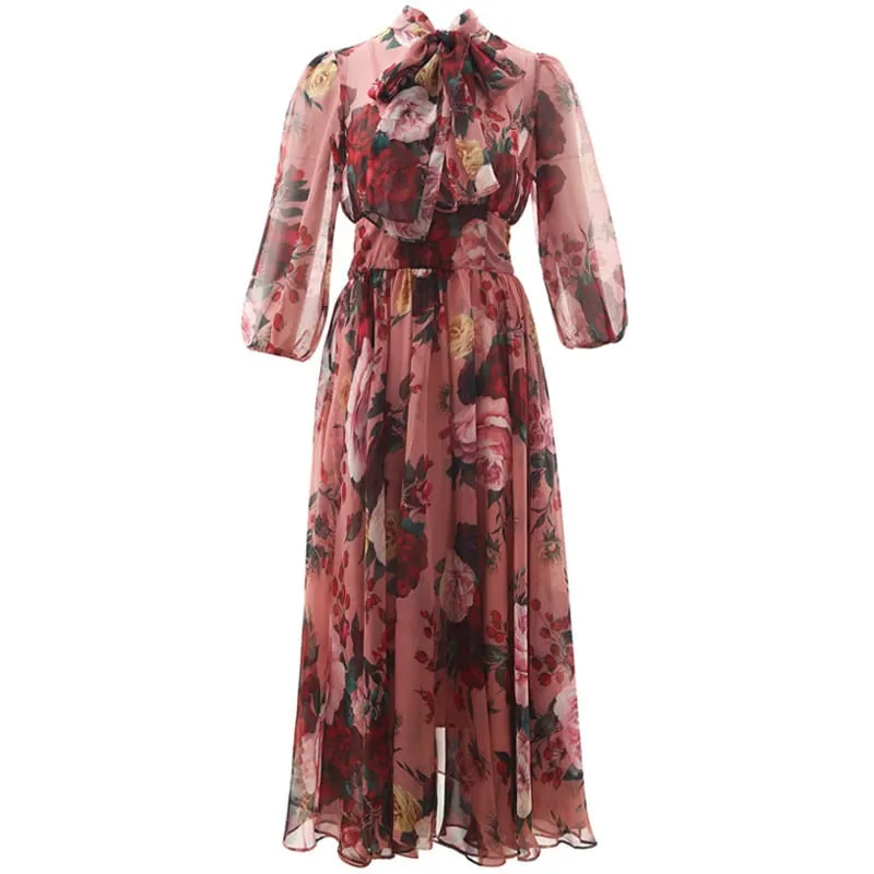 Women's Floral Printed Dress Moment Soft
