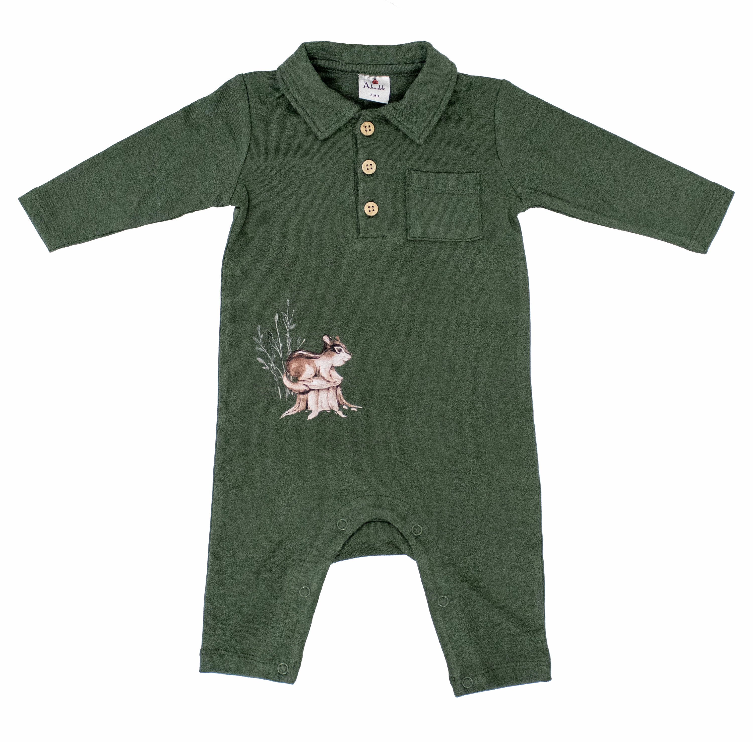 Boys' Chipmunk Knit Long-Sleeve Body Suit Tagless Design Interlock Stitching