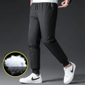 Middle-Aged and Elderly Men'S Warm Outdoor down Cotton Trousers StainResistantFinish Workwear