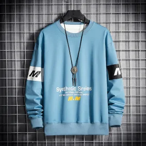 Autumn Loose Letter Printed Sweater Men'S Long Sleeved Sweater product solo confidence product scarf warmth