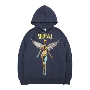 Comfy Look European and American Fashion Brand Nirvana Band Angel Sweatshirt Hoodie