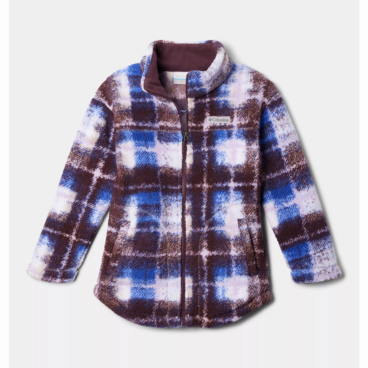 Girls' Printed Full Zip Fleece Jacket 2097061 NonChafing Fabric Fade Resistant Dye