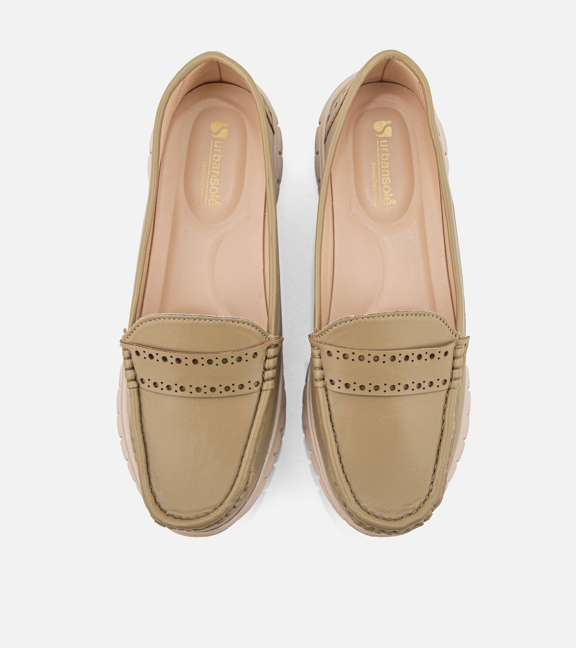 Orange Men's Women's Moccasins US-DY-4302