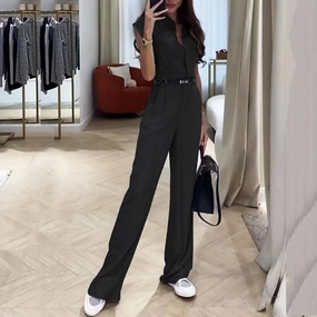 Summer New Fashion Sleeveless Top Loose Trousers Two-piece Set Event Shopping Trendy Couple