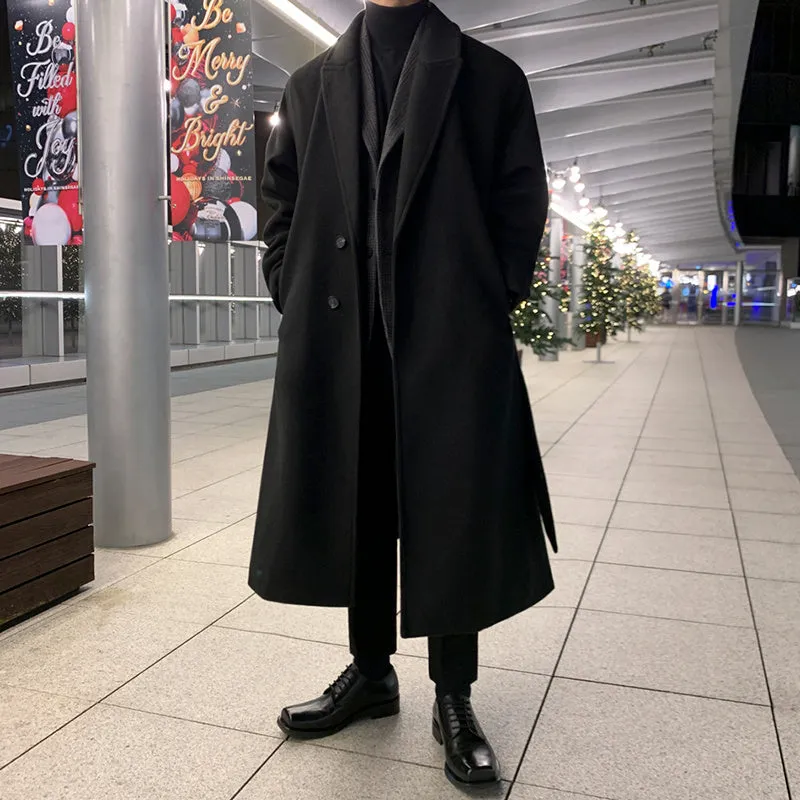 High-grade Knee-length Trench Coat Chill Proof Style