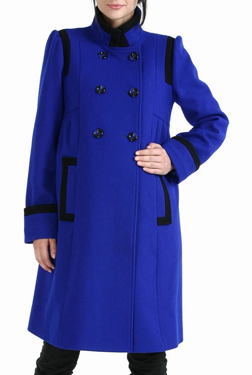 Momo Maternity "Madison" Double Breasted Wool Blend Coat NonRestrictive Cut