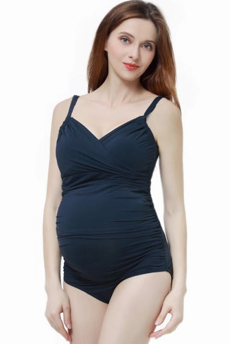 Momo Maternity UPF 50  One Piece Swim Bathing Suit Shimmer Finish