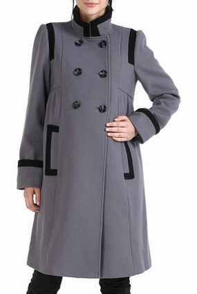 Momo Maternity Women's 'Madison' Double Breasted Wool Blend Coat Durable Chill Piece