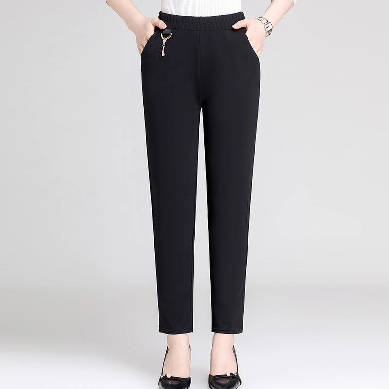 Thermal regulation Snag Proof Fabric Western Style Middle-aged And Elderly Spring And Autumn Long Pants