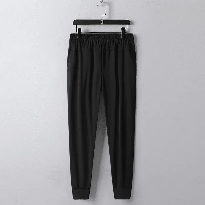 Modular Pocket System City Wear Men'S Breathable Casual Thin Ice Silk Trousers