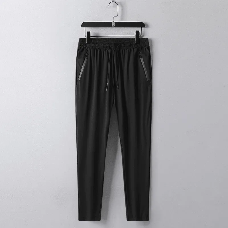 Men'S Breathable Casual Thin Ice Silk Trousers Flexible Comfort Relaxed Comfort Wear