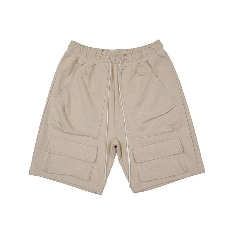 Multi-Pocket Workwear Shorts For Men earthy shades Chill Breeze Fit