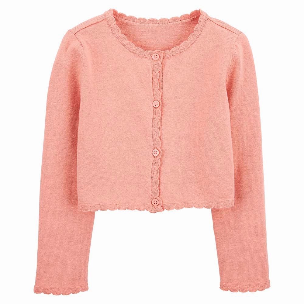 Girls' Button-Front Cardigan UltraSoftLining stain resistant coating