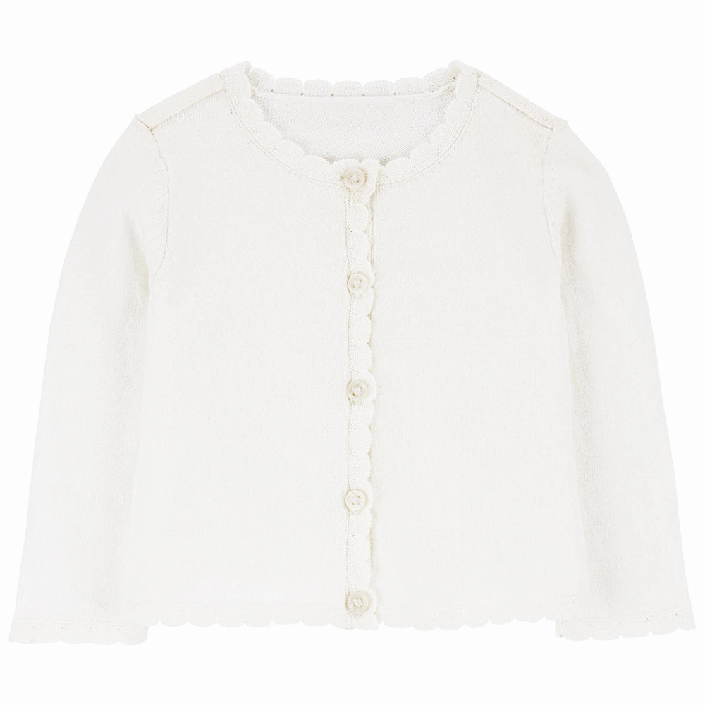 FlexibleKnit Girls' Button-Front Cardigan