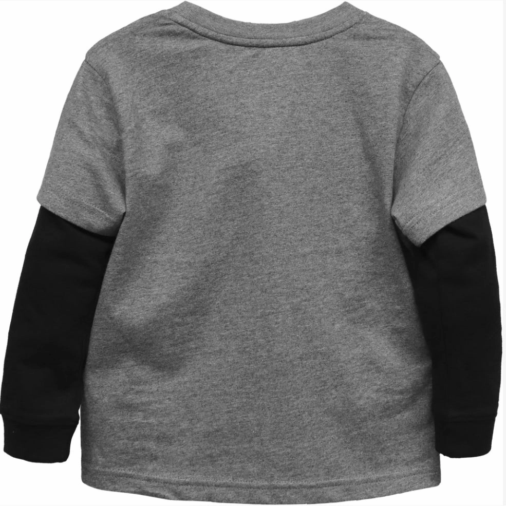 Elegant Look Fray Resistant Edges Boys' Long-Sleeve Polygon Tractor Tee J4T136HT