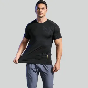 Bluesign Approved Material Multi Directional Mobility New Summer Short Sleeve Round Neck Quick-drying Breathable Sports T-shirt Men