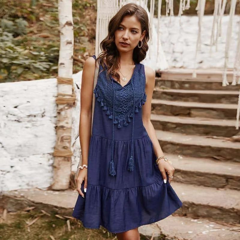 Women's Tropical Dream Dress Layered-Sleeve Work or Casual