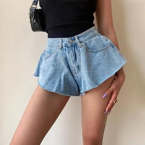 Hot Denim Shorts floral shorts Durable Material
