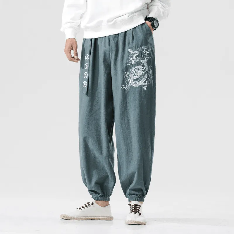 Casual Pants Young Mmen'S Cotton and Linen Casual Pants Men Comfort Fit Wear Warm Layer