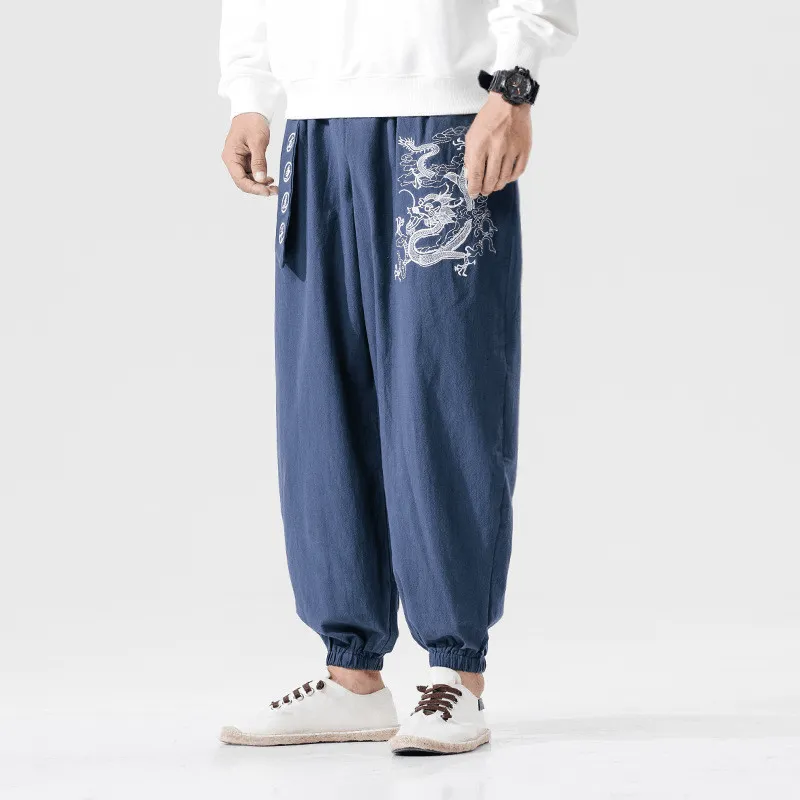 Effortless Comfort Casual Pants Young Mmen'S Cotton and Linen Casual Pants Men
