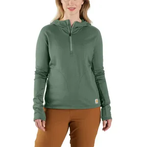HighStretch Durable Stitching Women's Relaxed Fit Half-Zip Hooded Shirt 106456