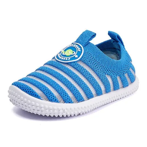 Toe box space Knitted Striped Non-slip Sneakers First Walker | BMCiTYBM