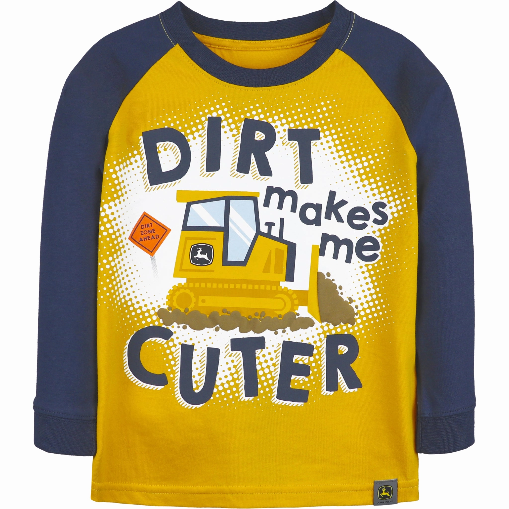 Toddler Boys' Dirt Makes Me Cuter Long-Sleeve Tee J4T557YT ThermalRegulating Fabric ReinforcedStitching