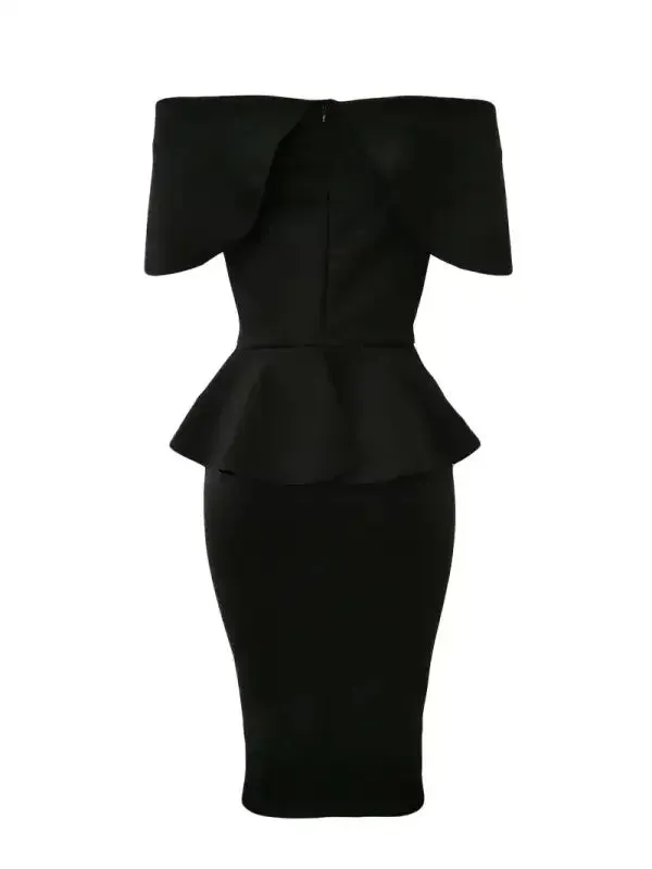 Off Shoulder Pencil Dress Halo Glow Rush Mode