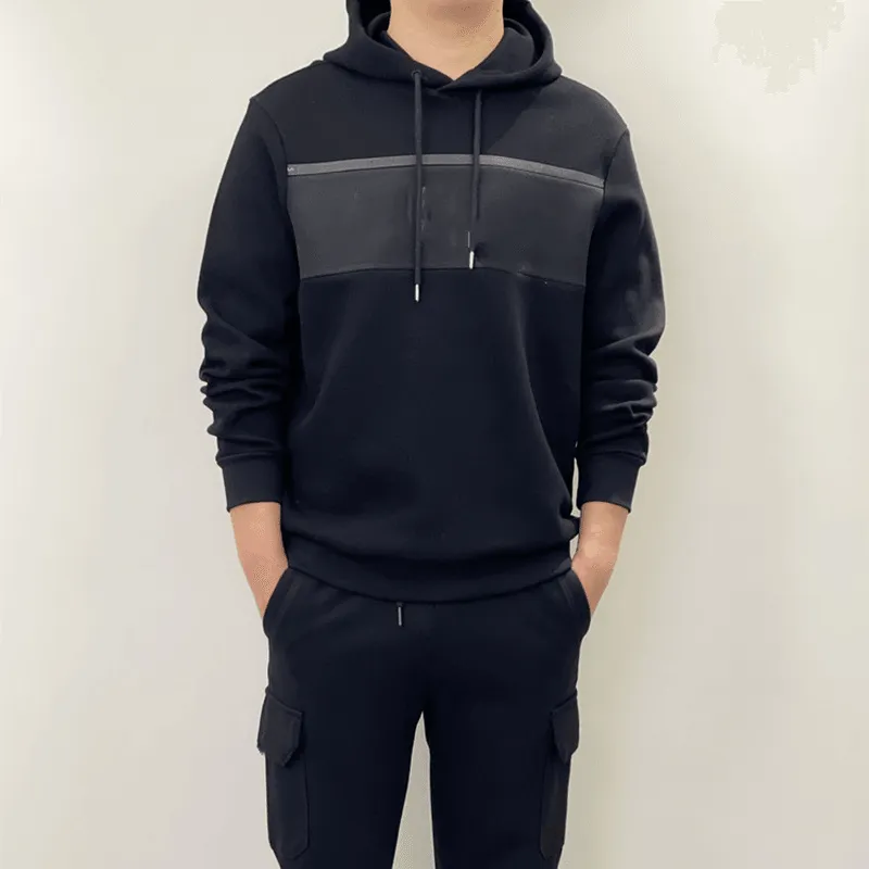 Outdoor Casual Loose Letter Printing Pullover Hooded Sweater Men Casual Layers Quality control