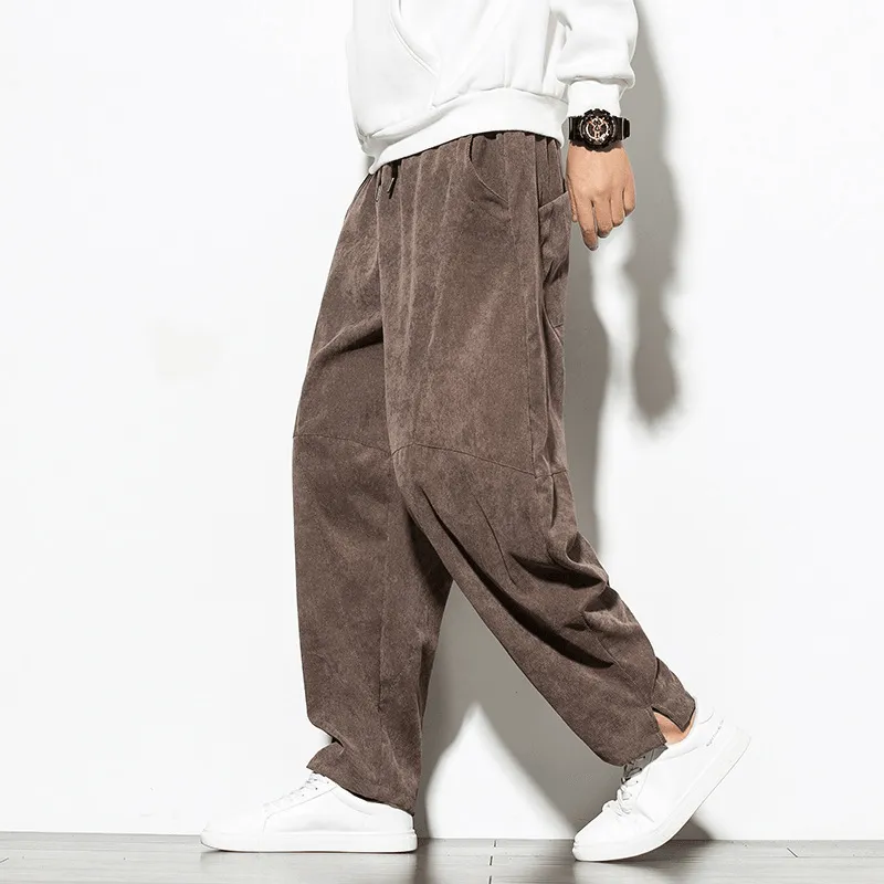 Oversized Corduroy Wide-Leg Pants Seasonal Basic On The Go