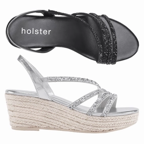 Soft Pad Party Espadrille Bundle - Black/Silver